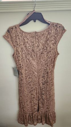 Marina Women's Sequin Lace Cap Sleeve Dress in size 8