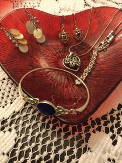 Earrings & bracelet & necklace 💙🎉 Sterling Silver Jewelry / Come visit !