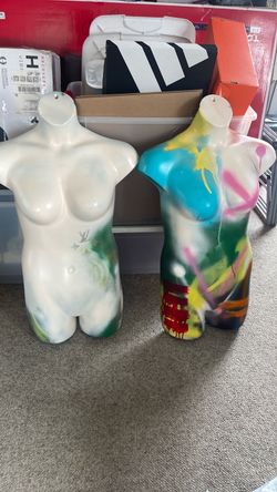 Spray Paint Art Torso Mannequins – Set of 2