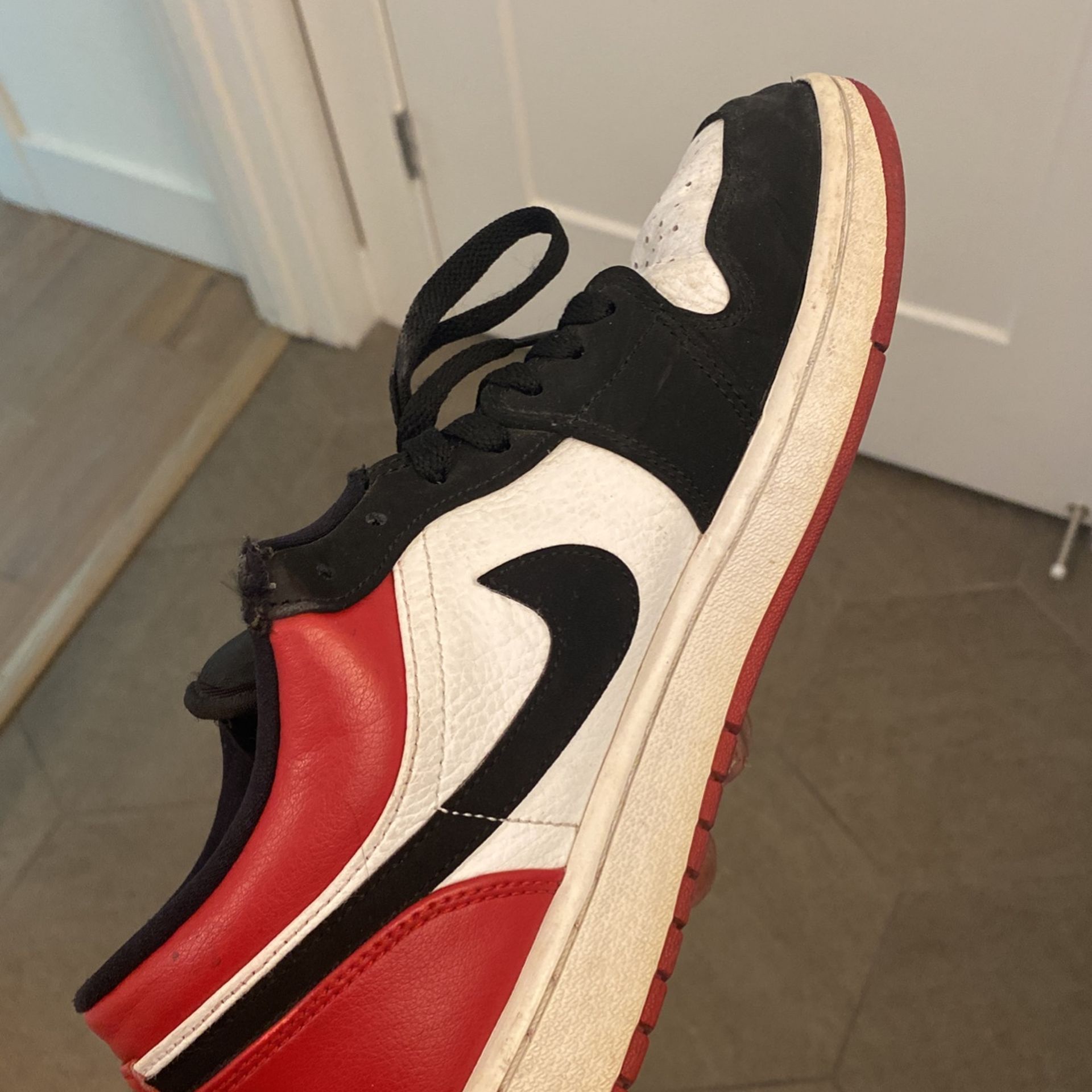 Black Toe 1s Low Jordan Shadow Toe Low On Feet Jordan Low Black 