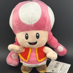 Nintendo Super Mario plush doll toy stuffed animal Toadette 6” Anime