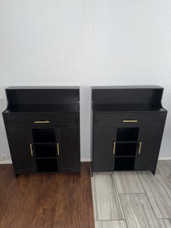 BRAND NEW!! Black Storage Side Cabinet/Buffet/Sideboard
