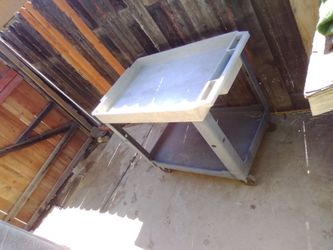 Two-Shelf Utility Cart on Wheels
