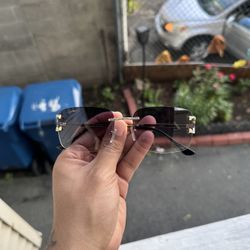 Black Iced Out Cartier Sunglasses 