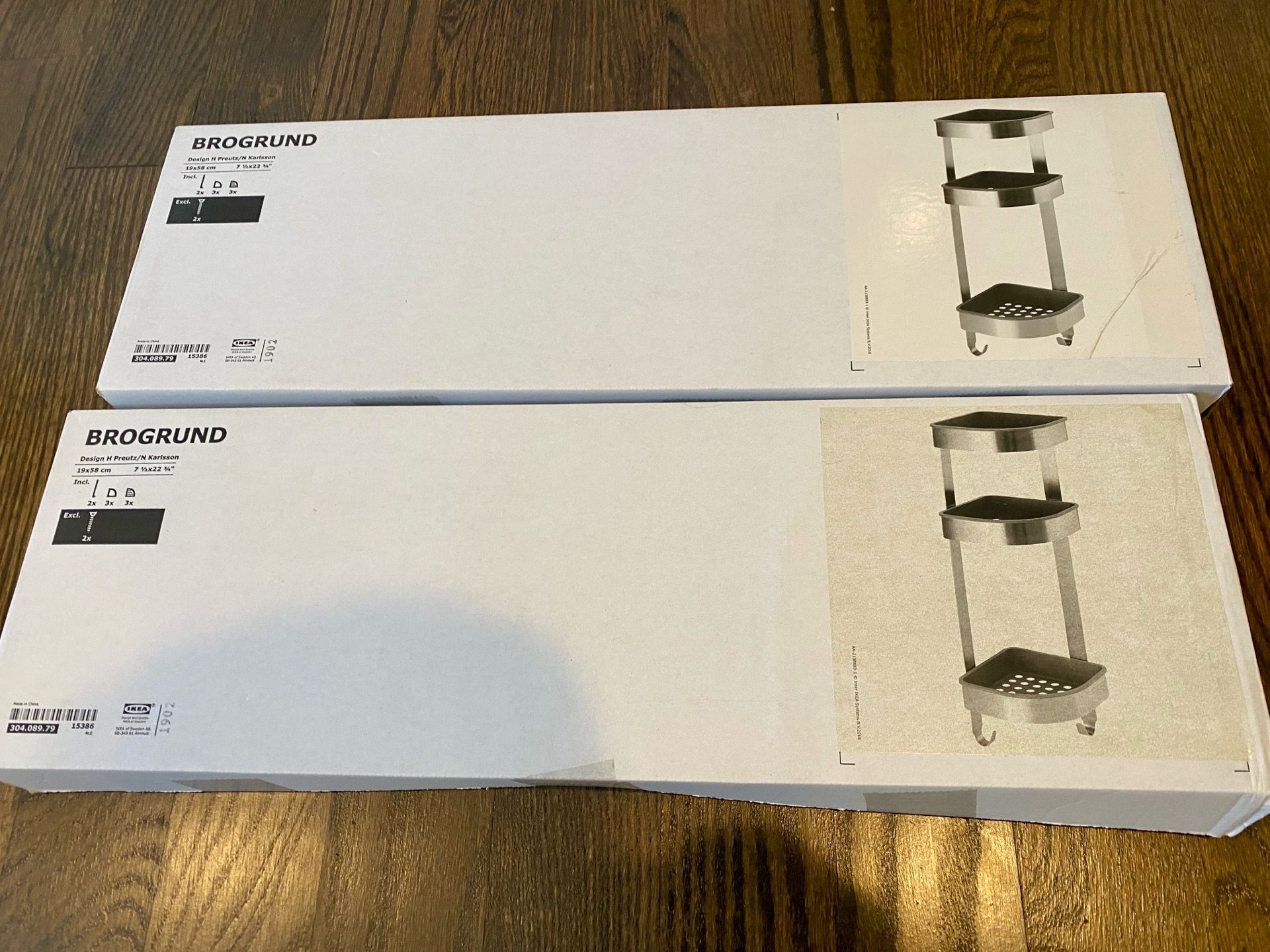2 x Shower corner caddy - BROGRUND IKEA