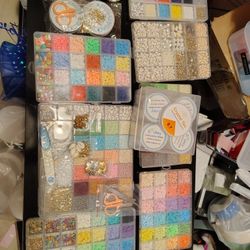 Huge Lot Of Jewelry Making Supplies Beads
