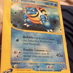 Blastoise #36 Rare Pokemon Expedition (There’s Creasing On Left Edge)