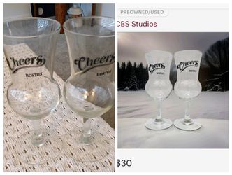 Cheers Boston wine Glasses set