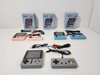 2-Pack Portable Retro Handheld Game Console 3 Inch Color Screen Children 500 in 1 Classic Games Support 2 Players