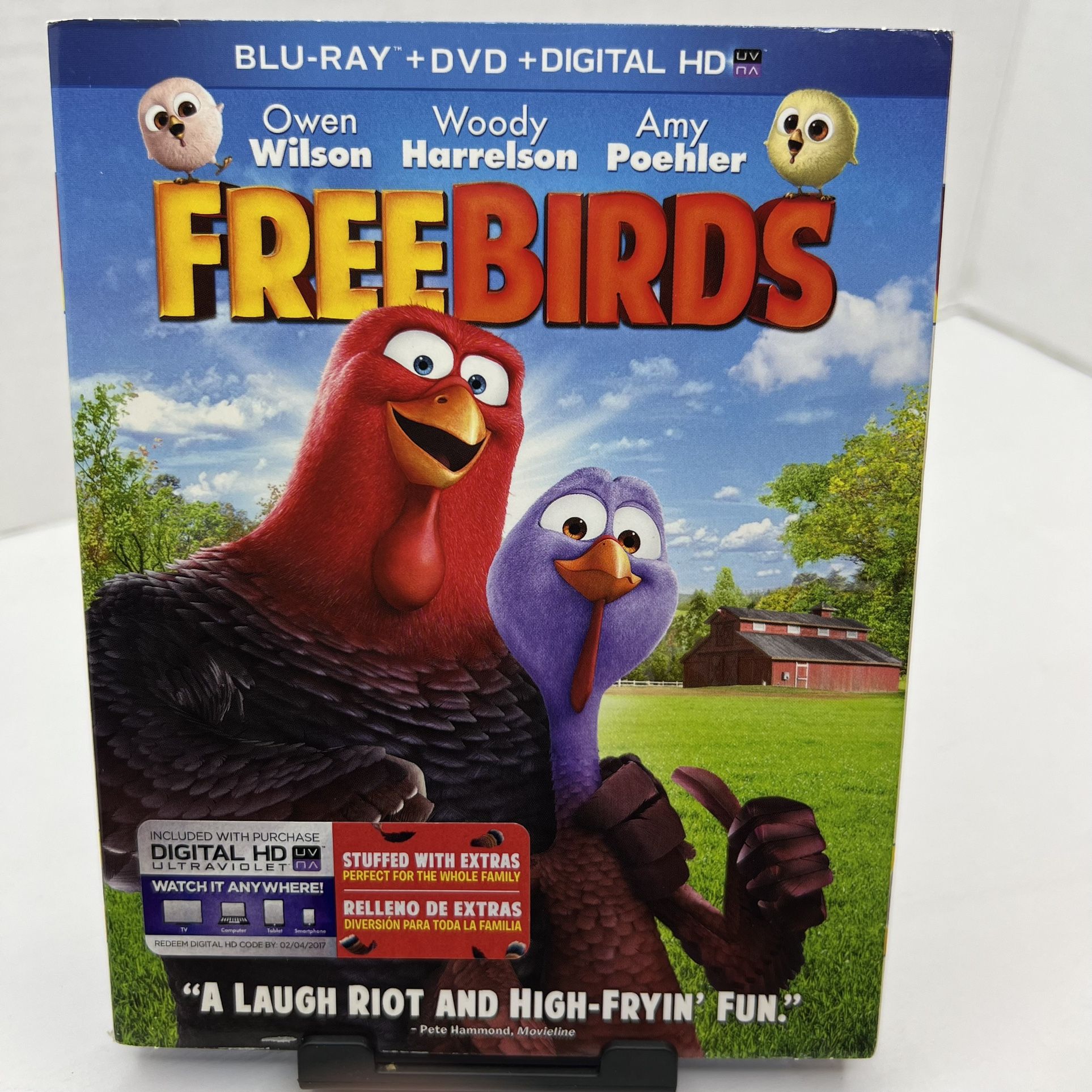 FREEBIRDS Blu-ray + DVD Owen Wilson VERY GOOD w/ Slipcover