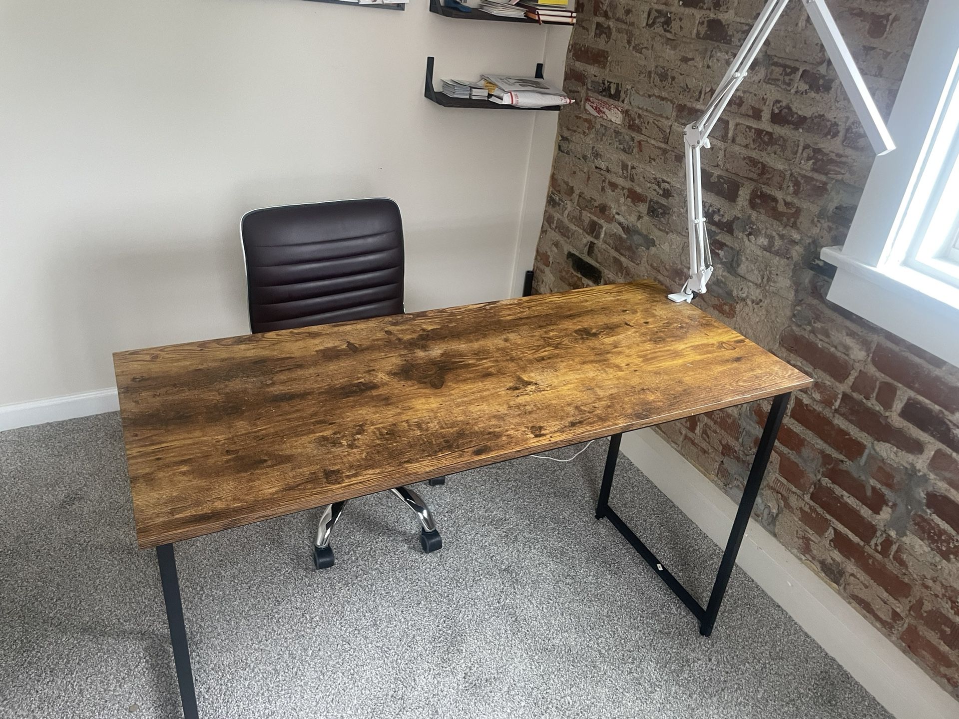 48” Office Desk + Swivel Chair 
