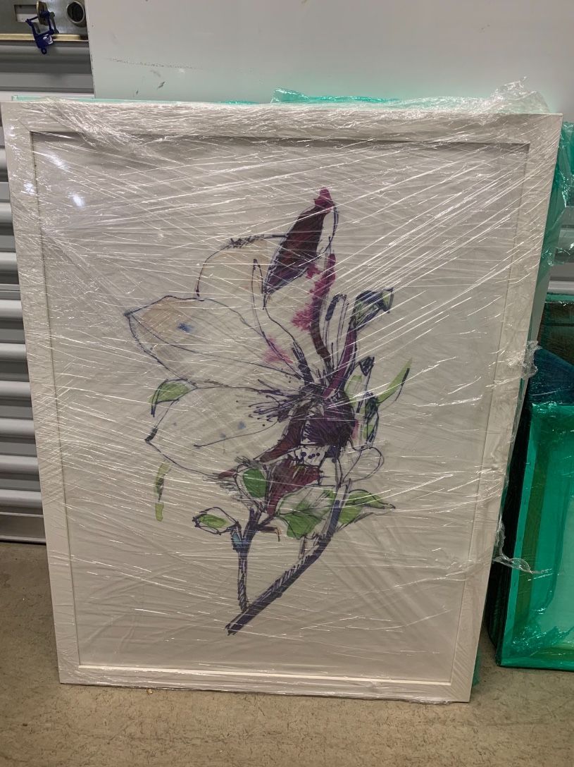 Flower Art Print In White Frame