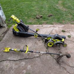 Ryobi 40v Cordless Yard Tools Edger, Trimmer, Blower