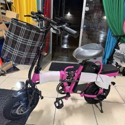 FOLDING ELECTRIC BIKE 500W-25MPH-MAX RANGE 50(PAS)ALARM.TURN LIGHTS.FUL SUSPENSION   2 Seater Electric Bike for Adults, 750 Peak 14" Folding Electric 