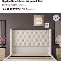 Wayfair QUEEN White Tufted Bedframe *ONLY* 