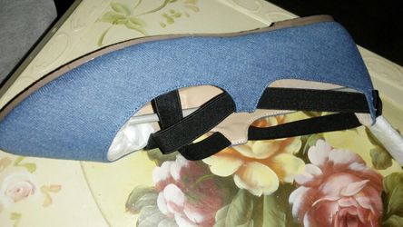 Denim Color Lace-Up Ballet Flat®