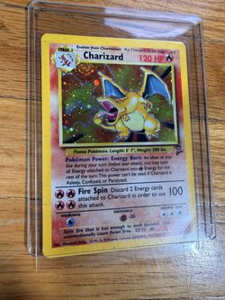 2000 Pokemon Charizard 4/130 Holo Base Set 2 WOTC Vintage Rare