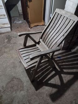 Teak Wood Folding Outdoor Armchair