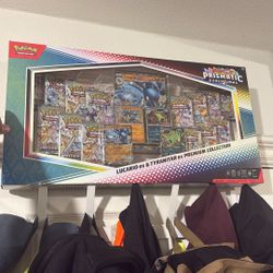 Scarlet & Violet Prismatic Evolutions Lucario ex & Tyranitar ex Premium Collection Box