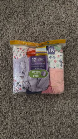 Size 16 girls tagless briefs
