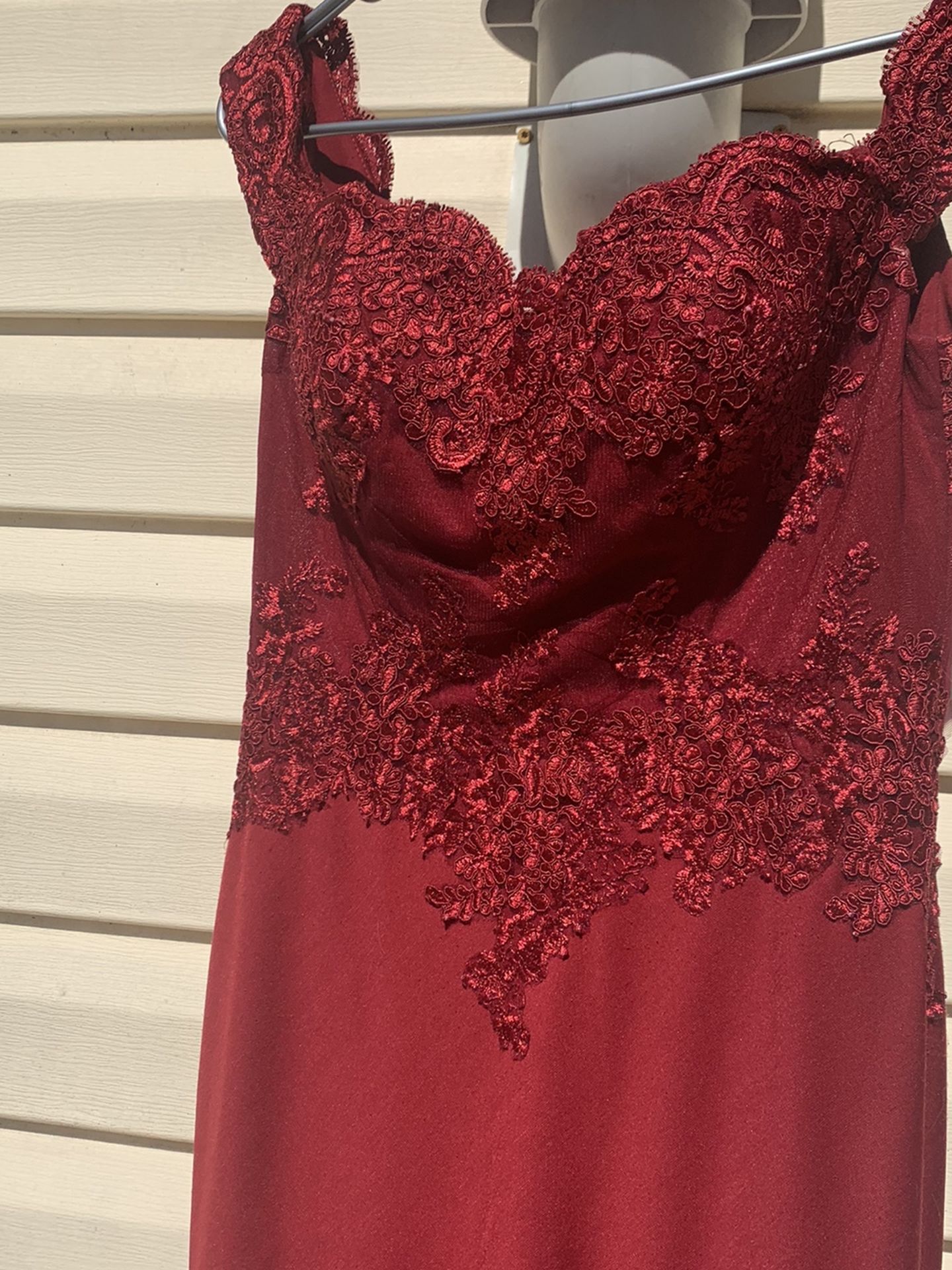 Red Off The Shoulder Prom Dress 