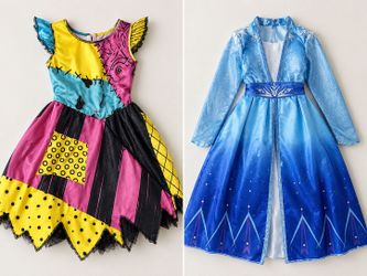 Sally and Elsa girl costumes