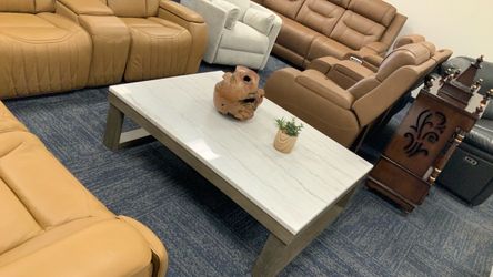 Marble Top Coffee Tables with Wood Base,same day delivery , no credit needed,zero money down