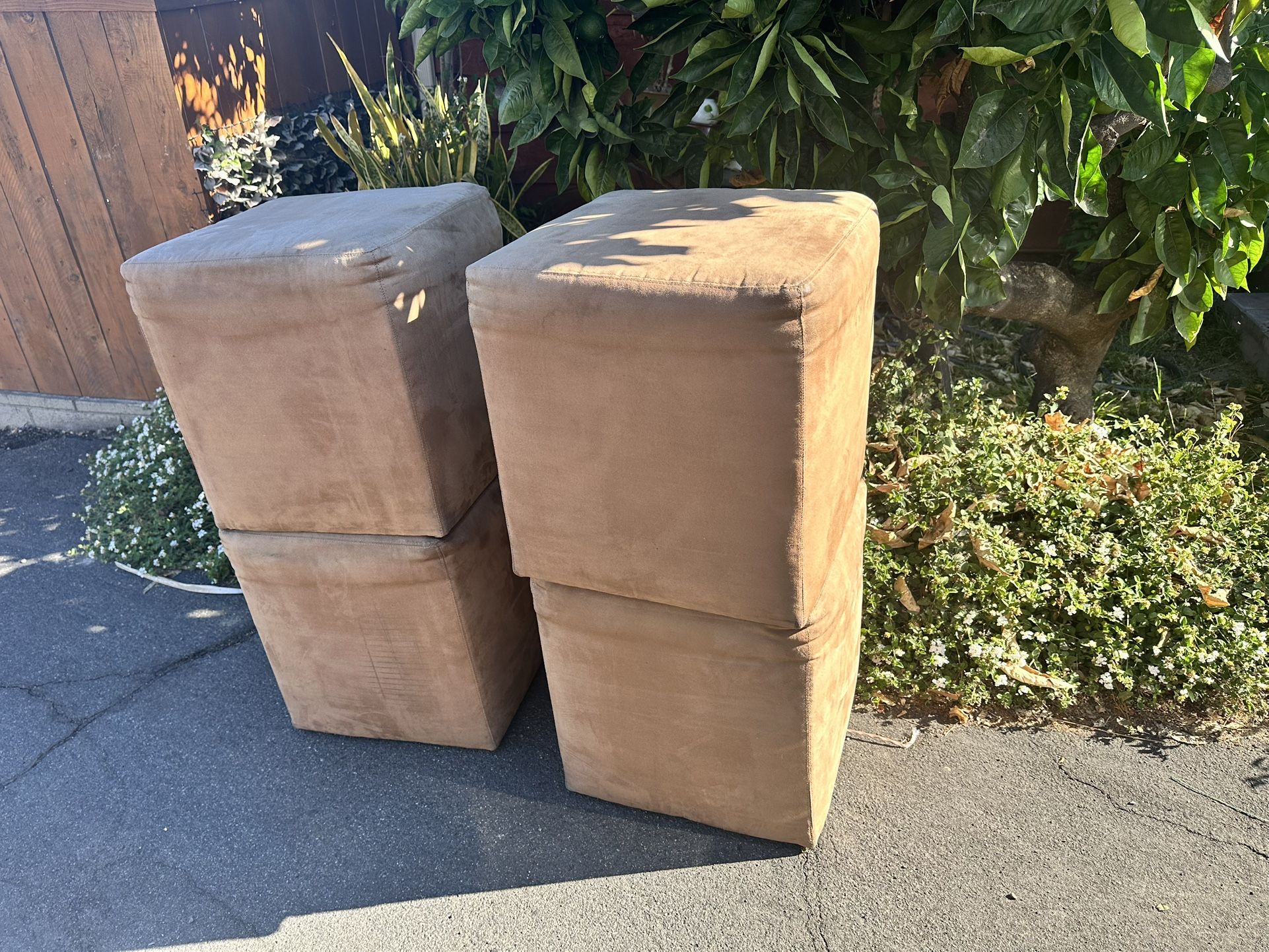 SUEDE OTTOMANS 18” Squares