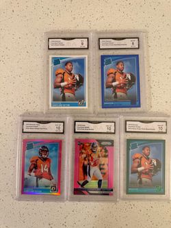 Courtland Sutton 2018 Rookie Card Lot GMA Graded