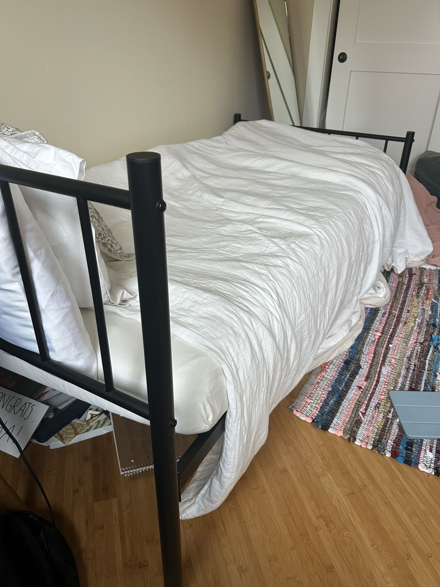 Twin Metal Bed Frame With Headboard And Footboard