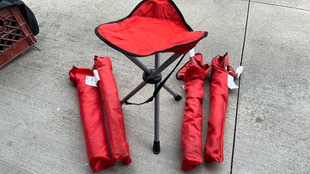 Folding Tripod Camp Stool Set of 4