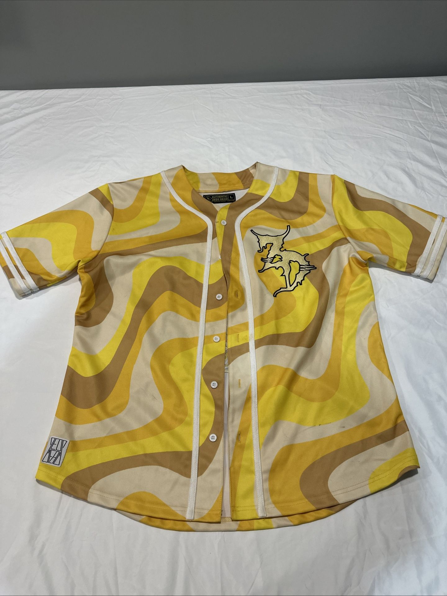 Rare Authentic Zeds Dead Jersey – Size Large – Psychedelic Swirl Design