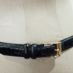 Ralph Lauren Black Leather Belt size Woman's Medium (36in Length)