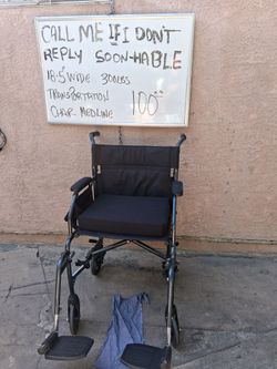 Medline Transport Wheelchair 18.5" Wide 300lb Capacity