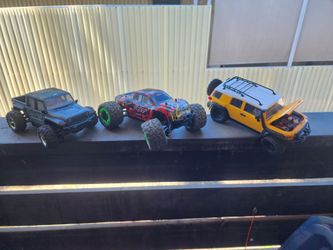 1/18 scale crawler and 2 bashers