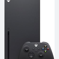Xbox x with controller and headset