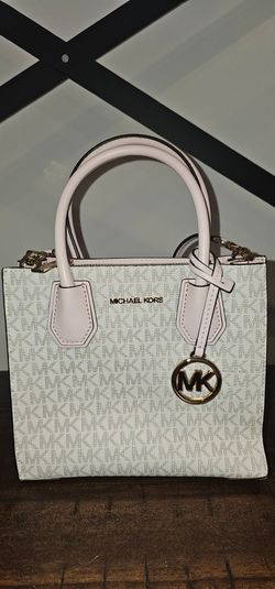 Michael Kors Mercer Medium Logo and Leather Accordion Crossbody Bag