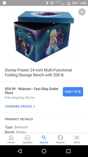 Disney Frozen 24 Multi Functional Folding Storage Bench ...