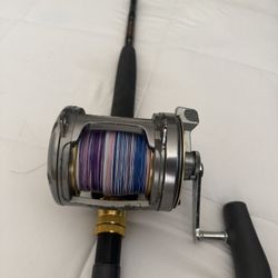 Shimano Tyrnos 50W LRS + Star Rod Aerial 50-100lb Tip Roller Trolling Rod And Reel Combo