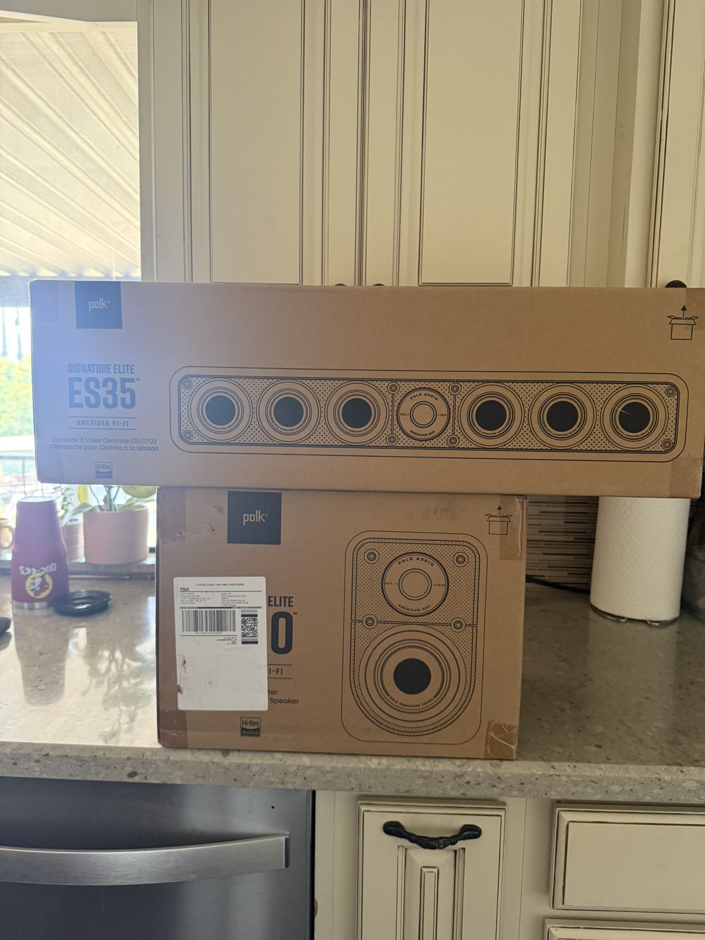 Polk Signature Elite Center Speaker And Bookshelf Speakers