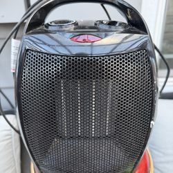 Vie Air 2-Settings Ceramic Heater with Adjustable Thermostat, Black VA-708B works great