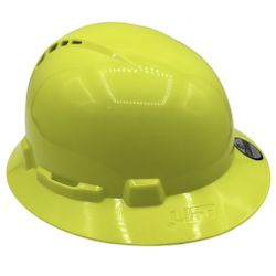 LIFT SAFETY Briggs Vented Full Brim Hard Hat Helmet Hi-Vis Yellow HBFC-20HV