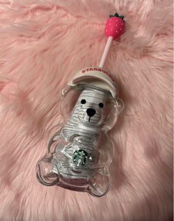 Starbucks glass bear cup