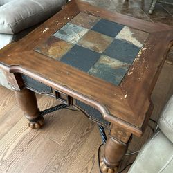 Stone Topped end table
