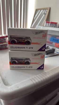 NEW Hot Wheels id VW Volkswagen T1-GTR LIMITED RUN COLLECTIBLE lot of 2
