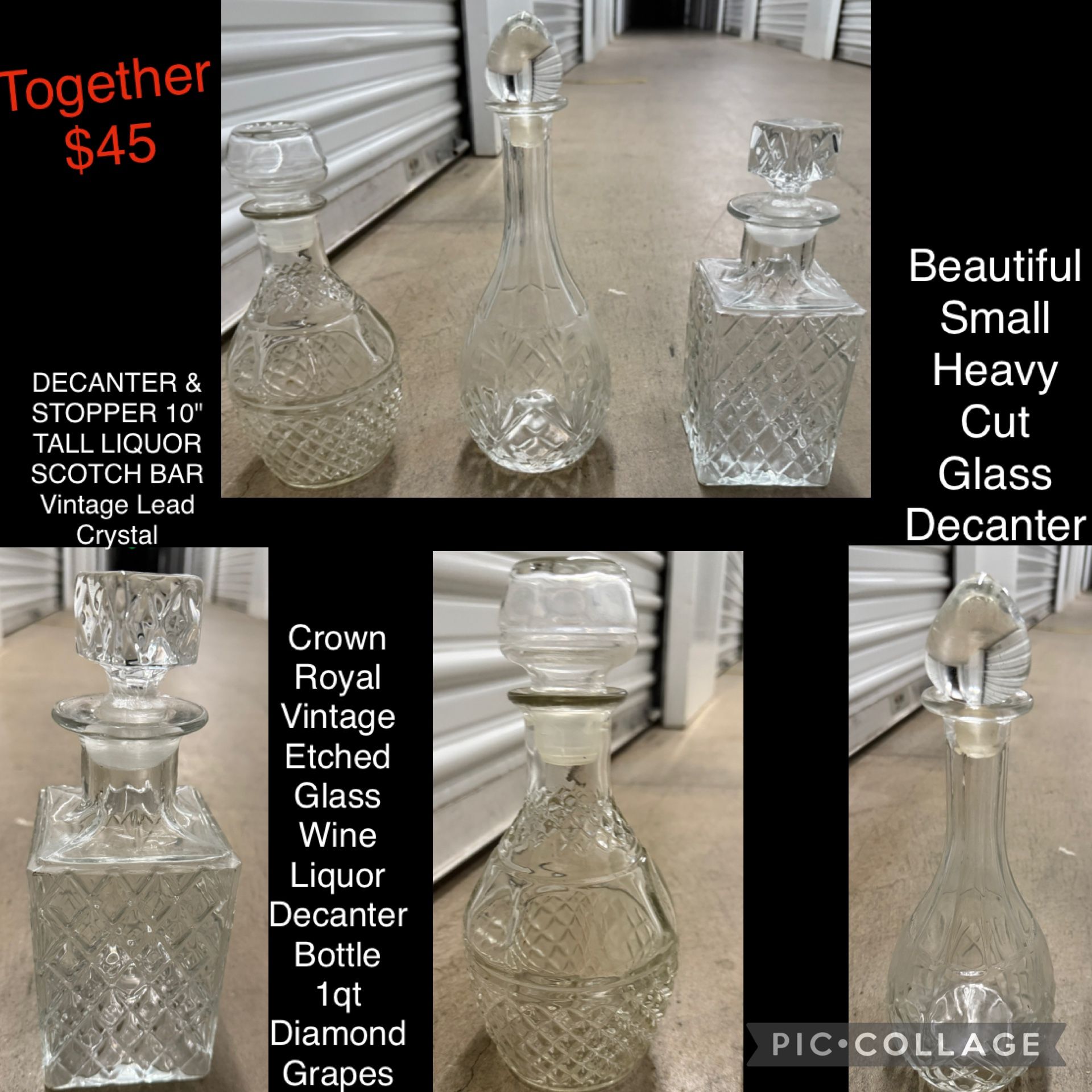 $45 (3) Decanters