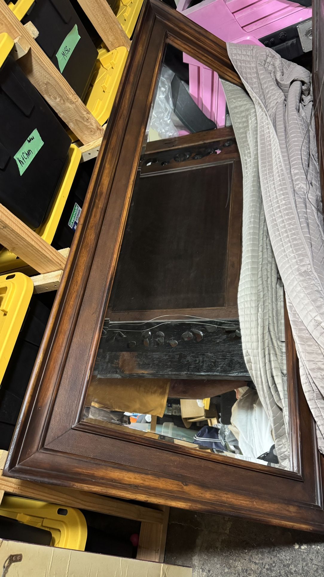 Large Solid Wood Mirror