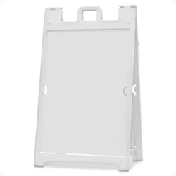 Plasticade Signicade Deluxe A Frame Sidewalk Curb Sign in White