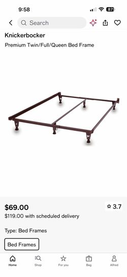 Twin/full bed frame
