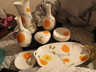 7 piece Dancing flowers by Mikasa bone china
